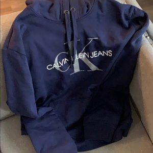 Men’s Navy Calvin Klein Sweatshirt (XL)
